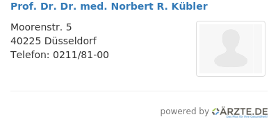Prof dr dr med norbert r kuebler