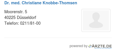 Dr med christiane knobbe thomsen