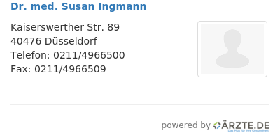 Dr med susan ingmann