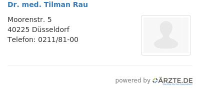 Dr med tilman rau
