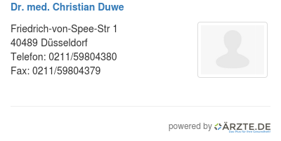 Dr med christian duwe