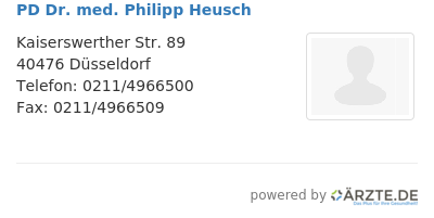 Pd dr med philipp heusch