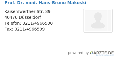 Prof dr med hans bruno makoski