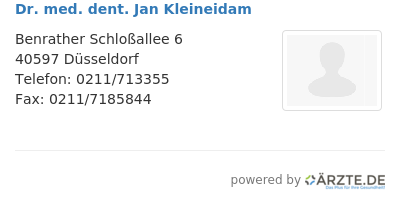 Dr med dent jan kleineidam
