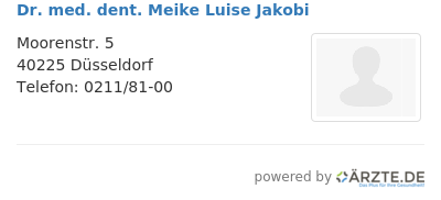 Dr med dent meike luise jakobi