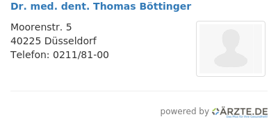 Dr med dent thomas boettinger