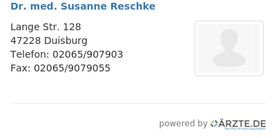 Dr med susanne reschke