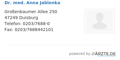 Dr med anna jablonka