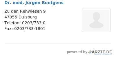 Dr med juergen bentgens