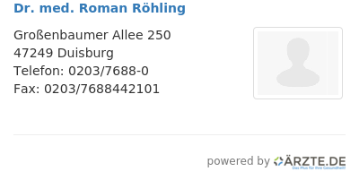 Dr med roman roehling