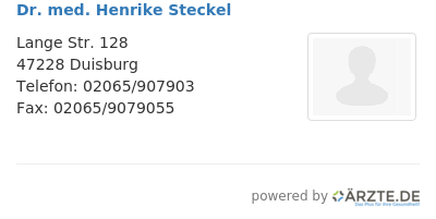 Dr med henrike steckel