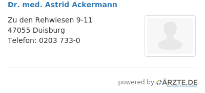 Dr med astrid ackermann