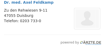 Dr med axel feldkamp