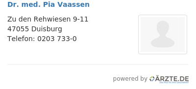 Dr med pia vaassen