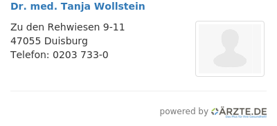 Dr med tanja wollstein