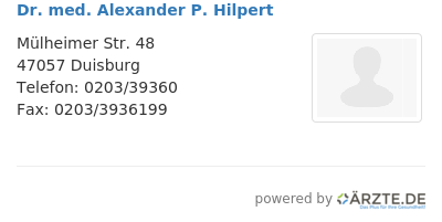 Dr med alexander p hilpert 554520