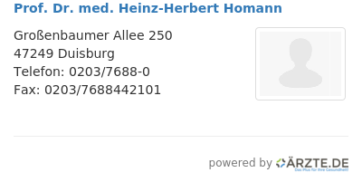 Prof dr med heinz herbert homann