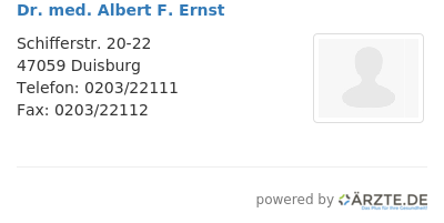 Dr med albert f ernst