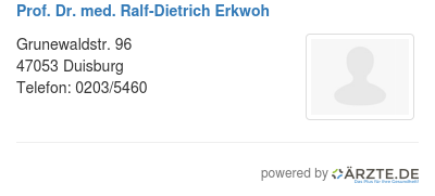 Prof dr med ralf dietrich erkwoh
