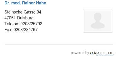 Dr med rainer hahn