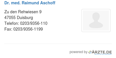 Dr med raimund aschoff
