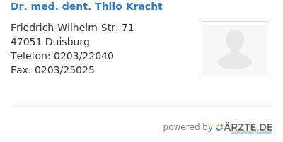 Dr med dent thilo kracht