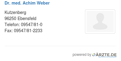 Dr med achim weber