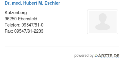 Dr med hubert m eschler