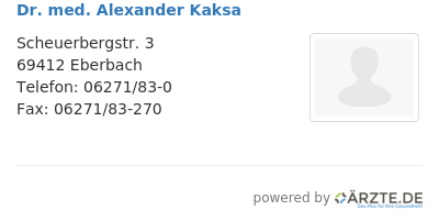 Dr med alexander kaksa