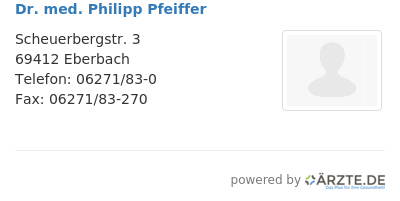 Dr med philipp pfeiffer