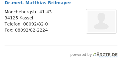 Dr med matthias brilmayer