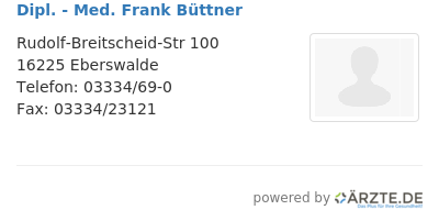 Dipl med frank buettner