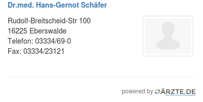 Dr med hans gernot schaefer