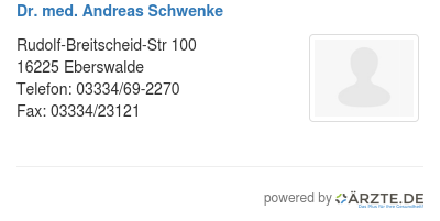 Dr med andreas schwenke
