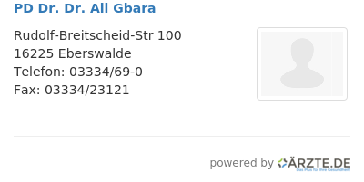 Pd dr dr ali gbara