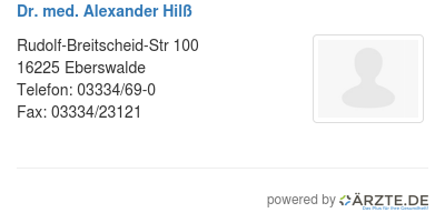 Dr med alexander hilss