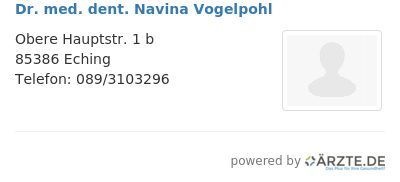 Dr med dent navina vogelpohl