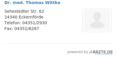 Dr med thomas wittke