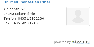 Dr med sebastian irmer