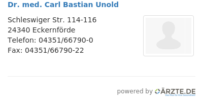 Dr med carl bastian unold