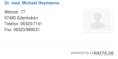 Dr med michael heymanns