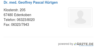 Dr med geoffrey pascal huertgen