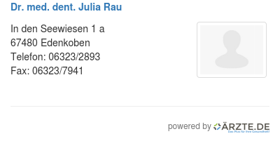 Dr med dent julia rau