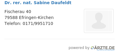 Dr rer nat sabine daufeldt