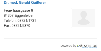 Dr med gerald quitterer