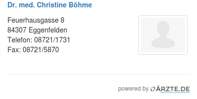 Dr med christine boehme