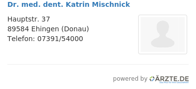 Dr med dent katrin mischnick