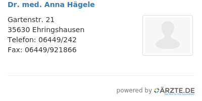 Dr med anna haegele