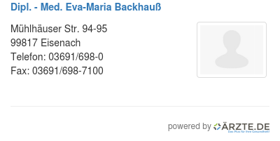 Dipl med eva maria backhauss