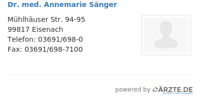 Dr med annemarie saenger